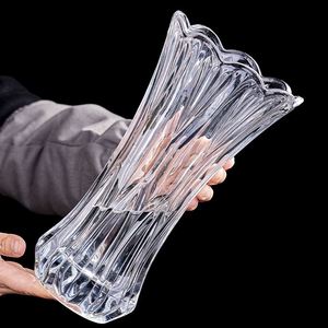 现货观音竹水竹子百合花专用玻璃花瓶2021新款广口瓶透明插花水养