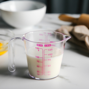 250ml量杯带刻度塑料厨房用  测牛奶液体毫升克度杯烘焙工具