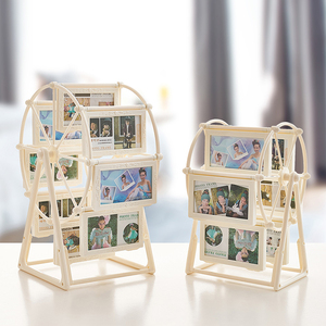 创意宝宝儿童风车摩天轮相框摆台旋转多张组合像框架照片架子摆件