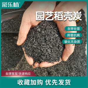 彩乐植稻壳炭颗粒熏碳谷壳碳草木灰钾肥铁线莲园艺生物炭10升大包