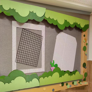 创意莫兰迪边框波浪条环创墙面主题布置幼儿园学校区角装饰用品