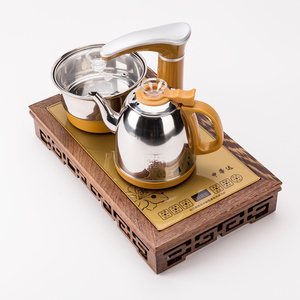 茶桌烧水壶嵌入式全自动上水鸡翅实木茶具架子茶台茶几电磁炉一体