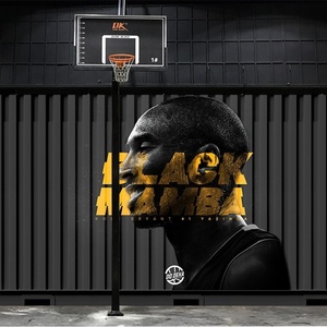 科比NBA篮球明星潮j体育用品运动球鞋潮牌服装店墙纸壁画背景墙布
