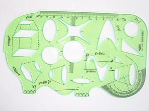 4316金丝猴大象模板尺绘图塑料工具尺子数学学习模版尺设计用尺建筑家俱电工画圆模板