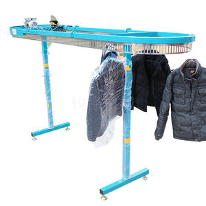 干洗店服装厂衣物传送带输送机洗衣店加盟配套辅助设备单层挂衣机