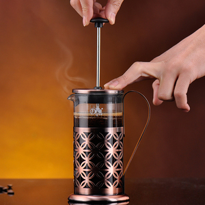 帝国复古咖啡法压壶玻璃不锈钢过滤网壶家用美式手冲滤压壶泡茶杯