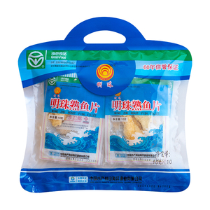 明珠鱼片干烤鱼片舟山特产熟鱼片10克*10包 每满2件送2小包