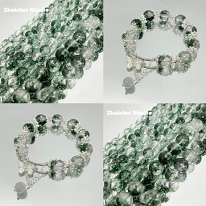 【绿幽灵】天然水晶散珠diy手工串珠材料手链项链饰品珠子配件