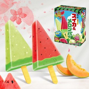 【1盒/6支】日本进口乐天西瓜哈密瓜雪糕冰淇淋盒装冰激凌水果味