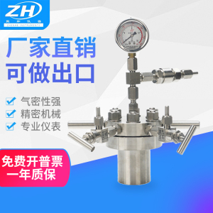 亚釜仪器不锈钢反应釜简易高压微型磁力搅拌加热氢化CF-0.5L1L2L