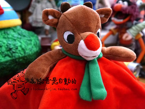 外贸出口美国 红鼻子驯鹿鲁道夫 Rudolph Reindeer 婴儿安抚巾
