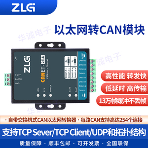 ZLG周立功CANET系列高性能工业级以太网转CAN模块CANbus转换器