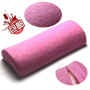 包邮美甲工具店用可拆洗手枕手垫手腕垫 粉色长条形毛巾枕