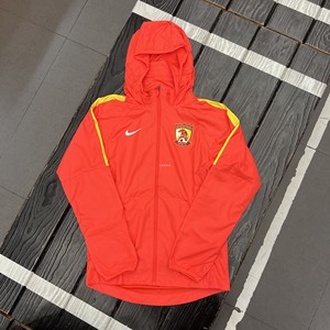 正品Nike耐克 中超广州恒大足球训练防风连帽夹克外套CT6659-666