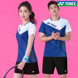 韩版尤尼克斯羽毛球网球气排球男女套装yy情侣速干运动比赛服短袖