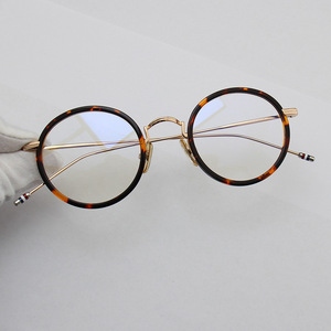 Thom Browne汤姆布朗尼眼镜框TB906复古小圆框女唐嫣同款眼镜架男