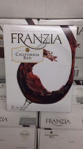 100%美国原装进口FRANZIA风时亚红酒3L 加州干红葡萄酒3升盒装