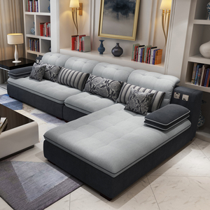 客厅转角可拆洗大小户型布艺沙发组合家具2.5/3/3.1/3.2米