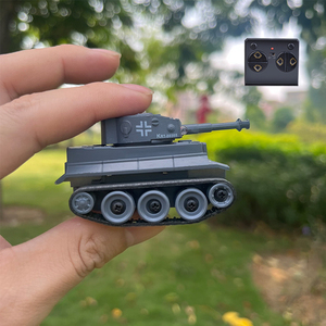 迷你遥控坦克虎式小坦克履带行驶摇控越野战车儿童充电动模型玩具