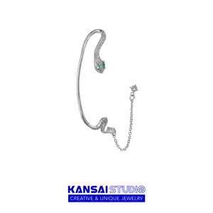 KANSAI新款小蛇耳挂ins潮时尚个性耳钉小众设计欧美高级感耳饰品