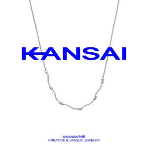 KANSAI波浪线条项链女小众简约设计细链个性酷潮冷淡风颈链锁骨链