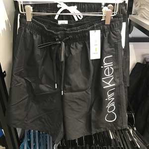 CK/Calvin Klein 男士夏季新款简约字母宽松休闲短裤沙滩裤游泳裤