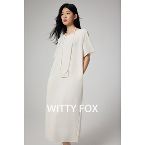 WITTYFOX强推日本进口三醋酸空气连衣裙女夏长款宽松显瘦op懒人裙