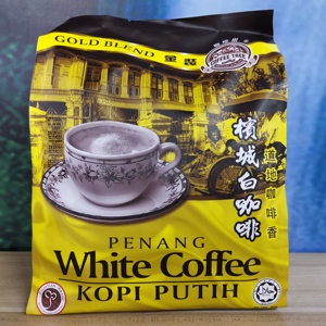 澳门马来西亚进口咖啡树槟城拉茶白咖啡粉速溶三合一600g装包邮