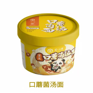 非油炸口蘑菌汤面红尘百味桶装冲泡实物料包方便面居家休闲食品