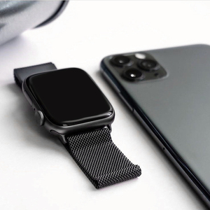 适用苹果手表Appleiwatchse789米兰尼斯金属磁吸不锈钢iwatch表带