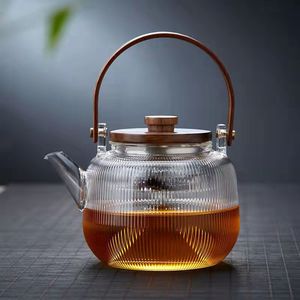 围炉煮茶玻璃壶带过滤电陶炉蒸茶器煤气灶明火泡茶烧水壶开水壶