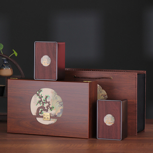 高档中式木质茶叶包装盒空礼盒红茶绿茶龙井碧螺春礼盒空盒礼品盒