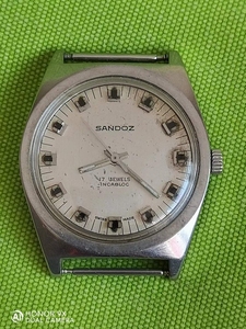 二手瑞士山度士男士机械手动古董手表表径不含把头35.55mm