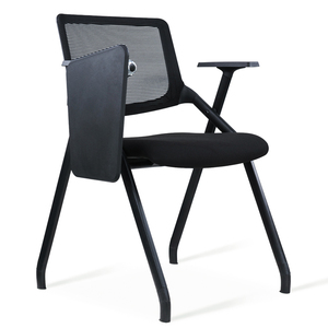 折叠培训椅带桌板带轮子写字板会议教室活动椅子办公桌椅一体式