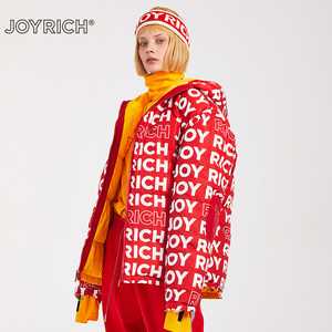 JOYRICH官方 潮牌 时尚休闲鸭绒连帽两面穿短款羽绒服女