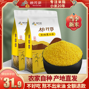 桃花峁米脂黄小米500g*2袋 陕北农家月子米陕西米脂小黄米杂粮米