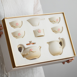 陶瓷茶壶女士小套日式茶盘客厅办公简约家用整套功夫茶具茶杯套装