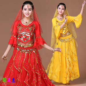 新疆舞蹈演出服成人女印度舞服装新款肚皮舞表演服高档飘逸舞蹈服