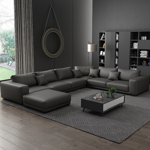 北欧布艺沙发U型转角组合简约现代可拆洗布沙发大小户型客厅整装
