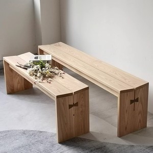 白蜡木长条凳餐椅餐桌长椅家用简约原木长板凳长条椅餐厅实木长凳