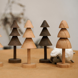 MUMO木墨 圣诞树 简约装饰摆件黑胡桃榉实木客厅书房