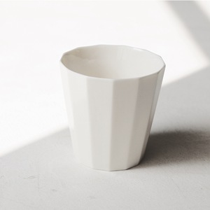 MUMO木墨 鹿至  纯白棱形矮杯 陶瓷咖啡杯文艺简约白瓷杯