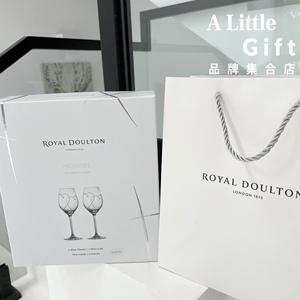 英国RoyalDoulton皇家道尔顿水晶玻璃承诺红酒杯礼盒结婚礼物顺丰