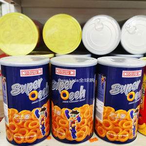 香港代购Surper Oooh时兴隆芝士圈香浓芝士味芝士膨化食品桶装80g