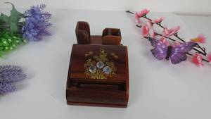 越南红木创意自动取烟盒20支装花梨木弹烟器男士生日礼物