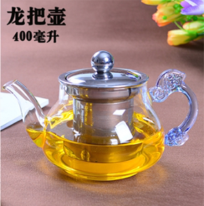高硼硅耐热玻璃茶壶加厚龙把不锈钢过虑泡茶器多款特价包邮。
