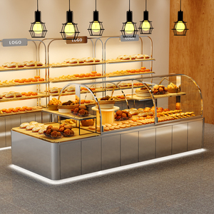 定制面包柜面包展示柜中岛柜蛋糕模型边柜小型糕点柜玻璃商用货架