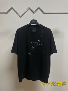 Givenchy/纪梵希 夏季陷阱视觉错位印花圆领短袖宽松T恤男女同款
