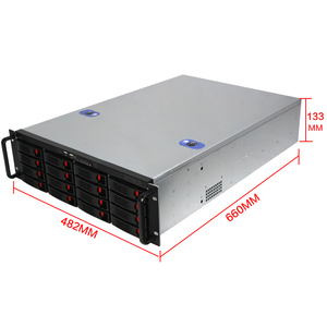 3u机箱16个热插拔硬盘位660深e-atx双路主板磁盘阵列机架式服务器
