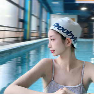 【凭蓝 环绕品牌】硅胶泳帽男女士成人加大款长发不勒头专业游泳